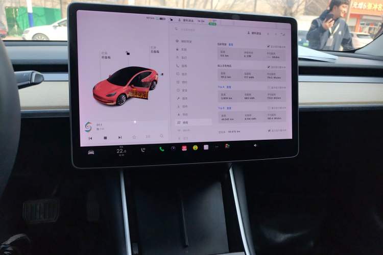 Used Tesla Model 3 2019 Standard Range Rear-Drive Upgraded Version Audio And AC Panel