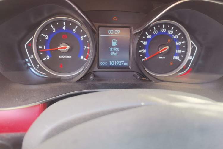 Used BAIC Senova X35 2016 1.5L Manual Elite Edition Odometer Close Up