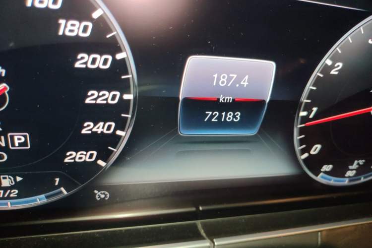 Used Mercedes-Benz E-Class 2019 E 300 L Sporty and Stylish Model Odometer Close Up