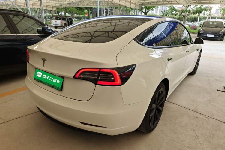 Used Tesla Model 3 2021 Standard Range Rear-Drive Upgraded Version Rear Right 45 Deg