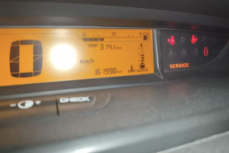 Used Citroen C-Quatre 2012 Sedan 1.6L Automatic Prestige Model Odometer Close Up