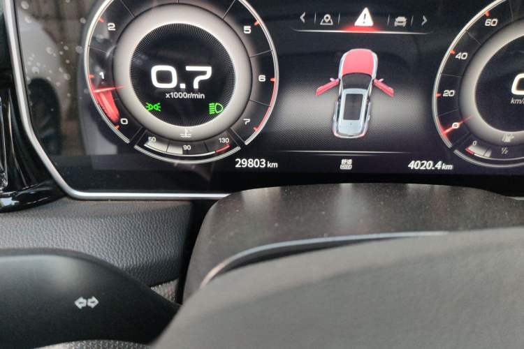 Used Hongqi HS5 2022 Facelifted Version 2.0T Smart Connect Flagship All-Wheel-Drive Edition Odometer Close Up