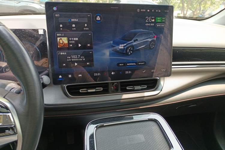 Used AION V 2021 Plus 70 Smart Technology Edition Lithium Iron Phosphate Audio And AC Panel