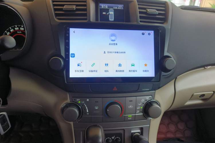 Used Toyota Highlander 2009 2.7L Two-Wheel Drive 5-Seater Sport Edition Audio And AC Panel