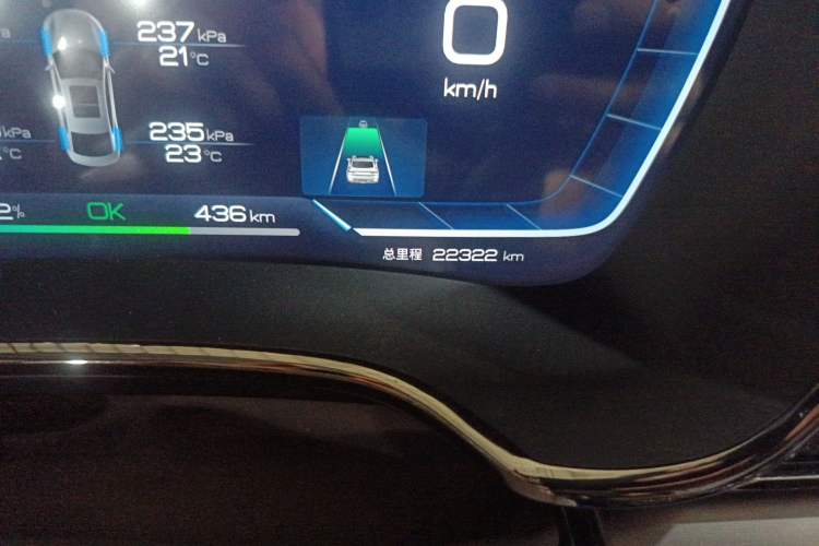 Used BYD Han 2023 EV Champion Edition 605KM Front-Drive Premium Model Odometer Close Up