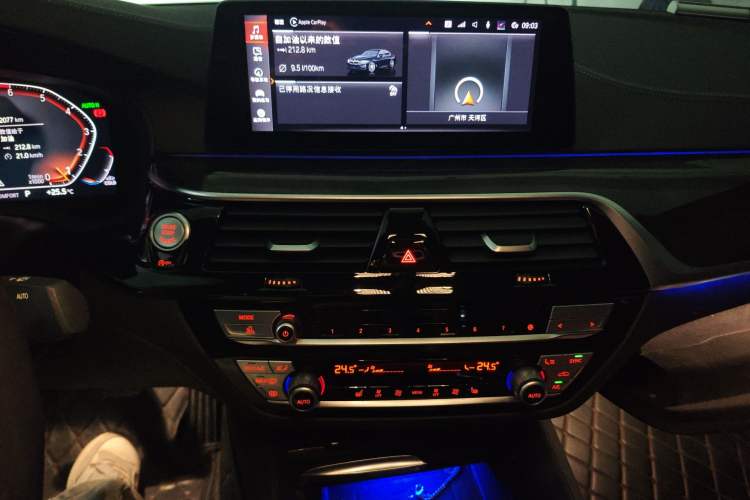 Used BMW 5 Series 2020 530Li Leading Model M Sport Package Audio And AC Panel