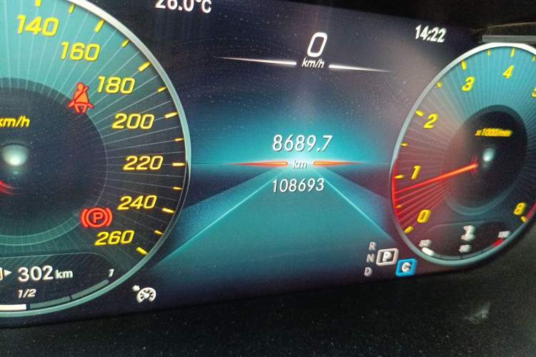 Used Mercedes-Benz GLC 2020 GLC 260 L 4MATIC Luxury Model Odometer Close Up