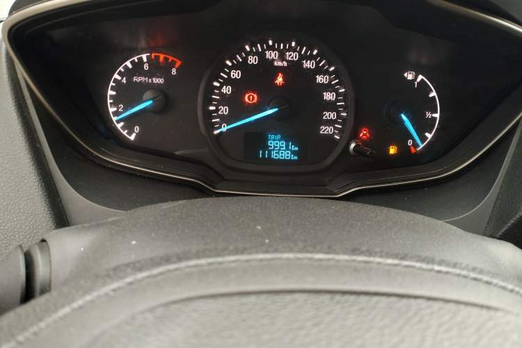 Used Ford Escort 2017 1.5L Manual Comfort Model Odometer Close Up