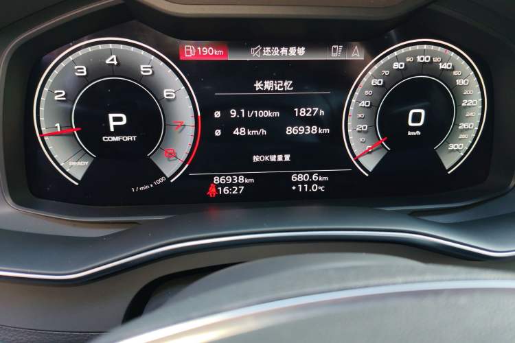 Used Audi A6L 2022 45 TFSI quattro Prestige Dynamic Edition Odometer Close Up