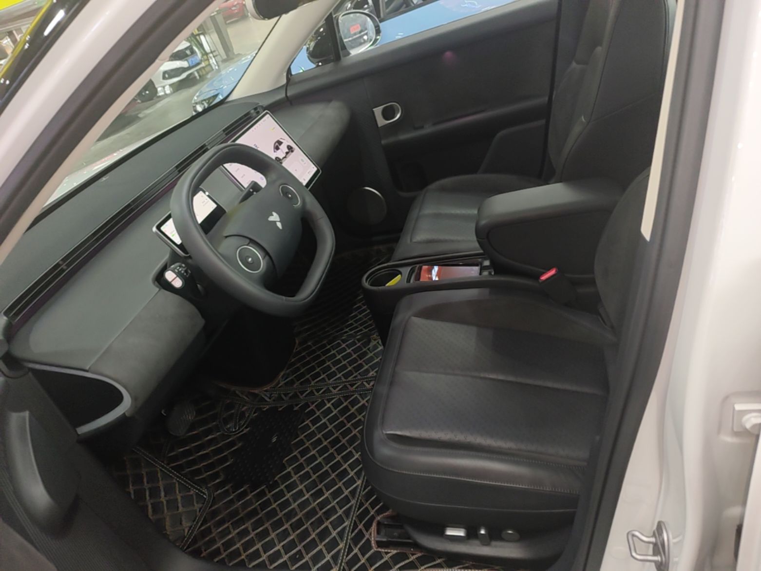 Vordere Reihe im Auto