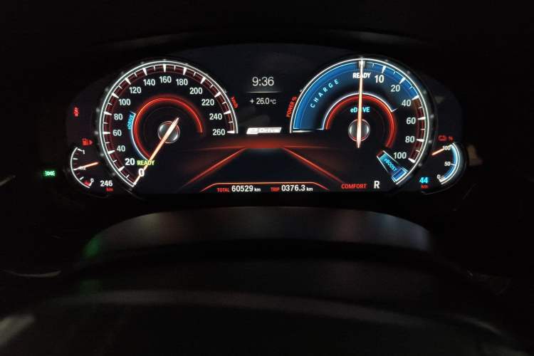 Used BMW 5 Series New Energy 2018 530Le Luxury Package Odometer Close Up