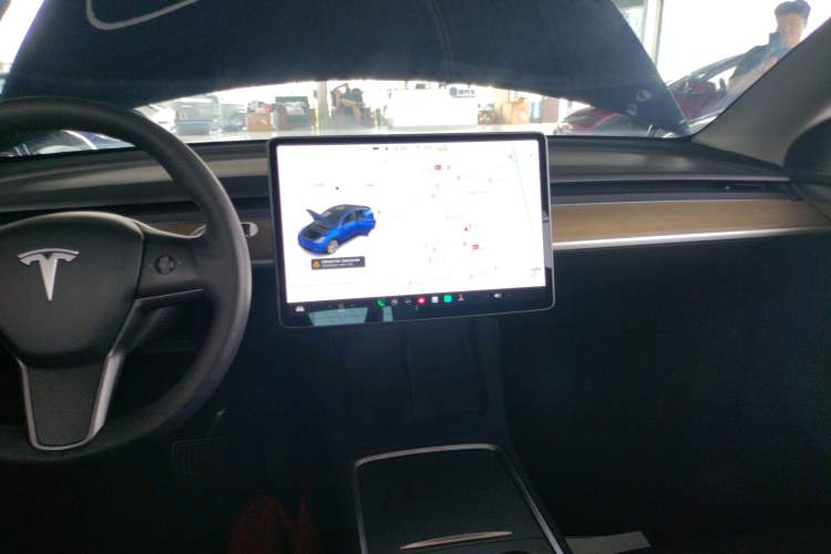 Used Tesla Model Y 2021 Long-Range All-Wheel-Drive Version 3D7 Audio And AC Panel