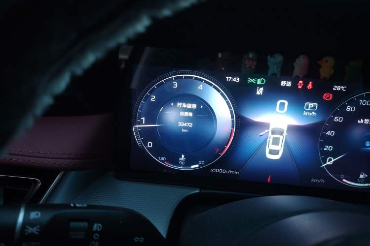 Used Hongqi H5 2024 2.0T Automatic Smart Connect Flagship Edition Odometer Close Up