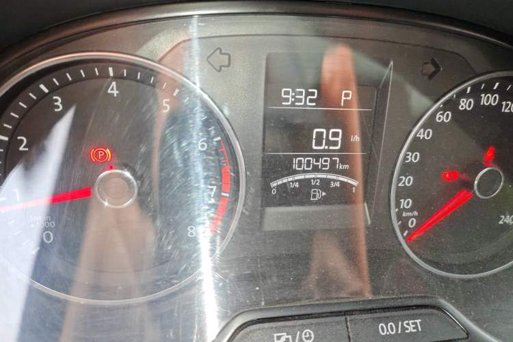 Used Volkswagen Polo 2016 1.6L Automatic Comfort Model Odometer Close Up