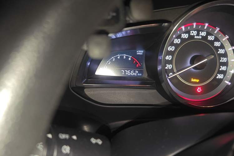 Used Mazda 3 Axela 2014 Sedan 1.5L Manual Comfort Model Odometer Close Up