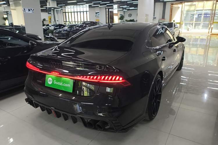 Used Audi A7L 2023 55 TFSI quattro S-line Black Warrior Edition Rear Right 45 Deg