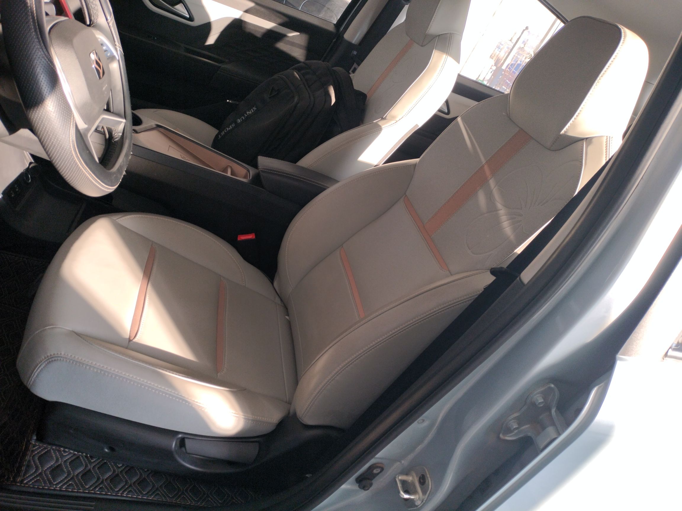 المقاعد الأمامية داخل السيارة