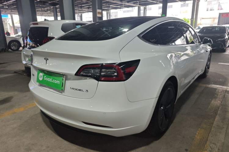 Used Tesla Model 3 2020 Refreshed Version Long-Range Rear-Wheel Drive Rear Right 45 Deg