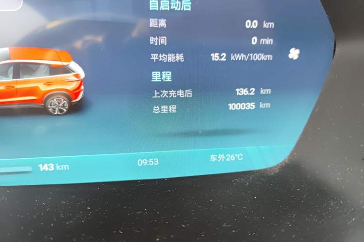 Used XPeng G3 2020 520 Smart Edition Odometer Close Up