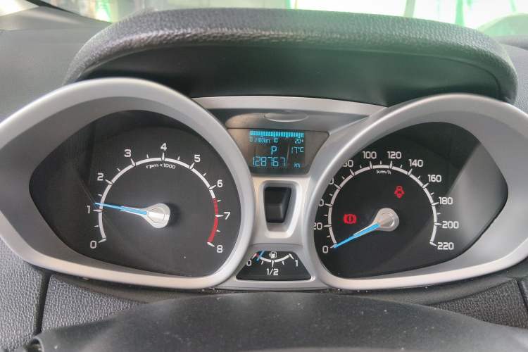 Used Ford EcoSport 2013 1.5L Automatic Prestige Model Odometer Close Up