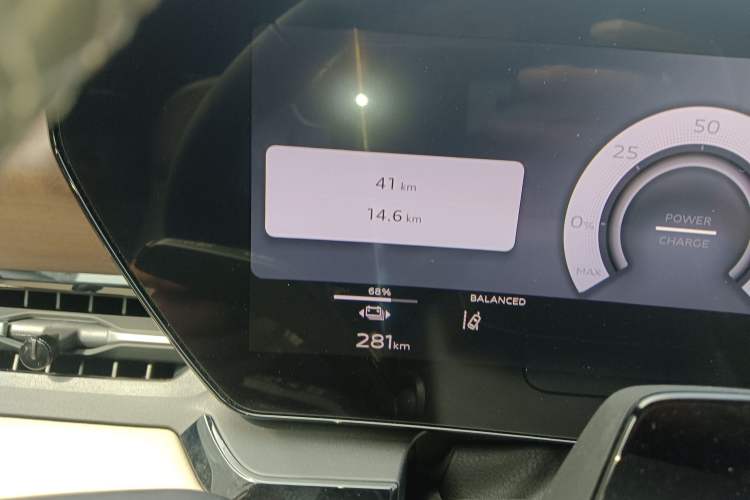 Used Audi Q6L e-tron 2026 First Launch Navigation Edition Odometer Close Up