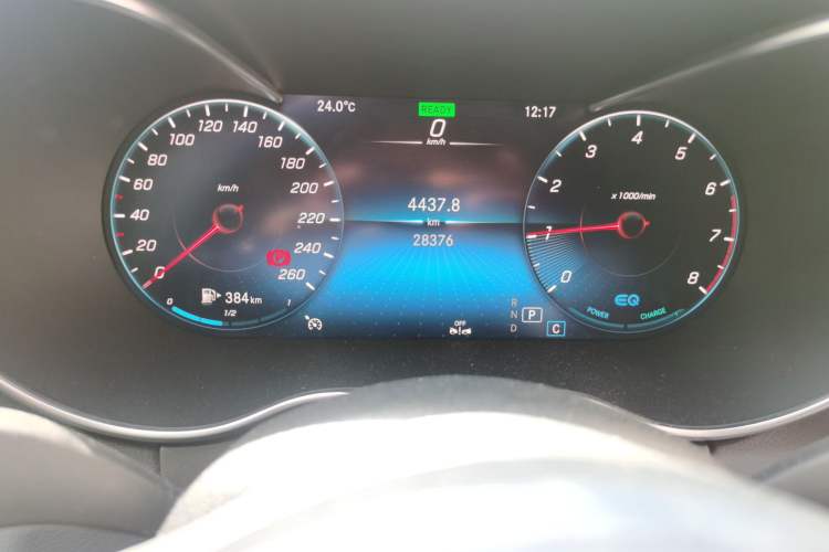 Used Mercedes-Benz C-Class 2023 C 260 Coupe Odometer Close Up