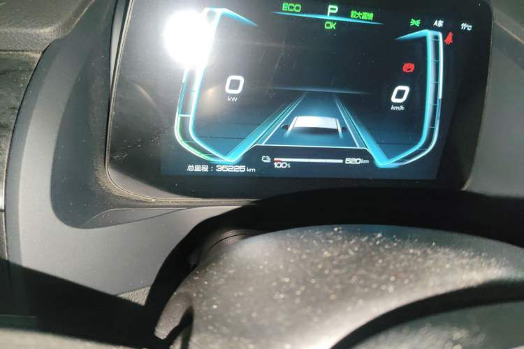 Used BYD Qin Pro New Energy 2019 EV Super Edition High-Power Long-Range Smart-Connected Cutting-Edge Model Odometer Close Up