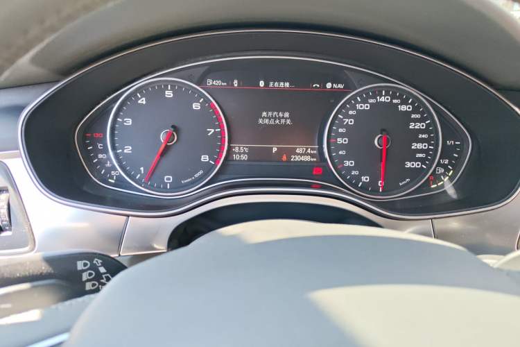 Used Audi A6L 2012 TFSI Comfort Model Odometer Close Up