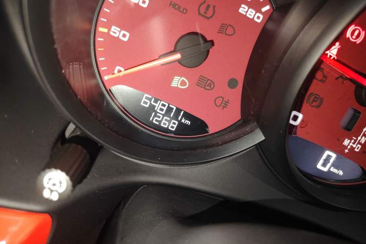 Used Porsche 718 2020 Boxster 2.0T Odometer Close Up