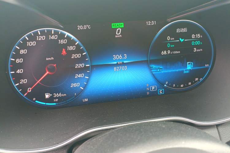 Used Mercedes-Benz C-Class 2019 Restyled C 260 L Sport Edition Odometer Close Up