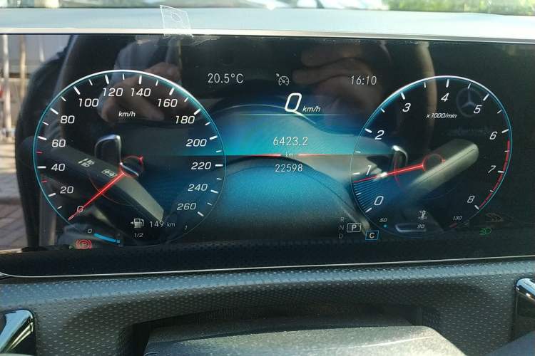 Used Mercedes-Benz A-Class 2020 A 200 L Sport Sedan Odometer Close Up