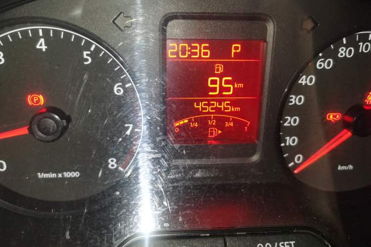 Used Volkswagen Polo 2013 1.6L Automatic Comfort Edition Odometer Close Up