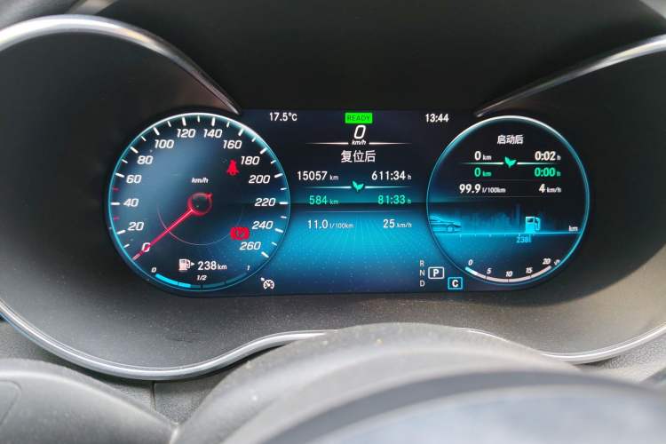 Used Mercedes-Benz C-Class 2020 C 260 L Sport Edition Odometer Close Up