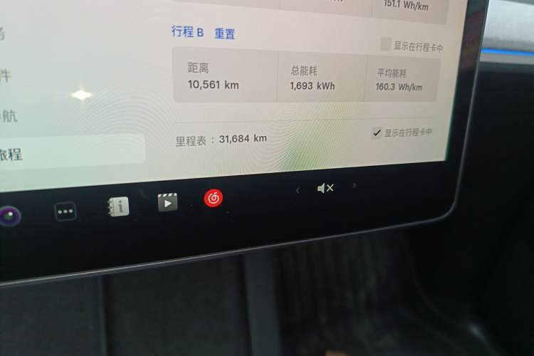 Used Tesla Model Y 2024 Rear-Wheel-Drive Version Odometer Close Up