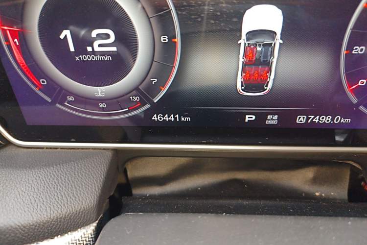 Used Hongqi HS5 2019 2.0T Smart Connect Flagship All-Wheel-Drive Version Odometer Close Up