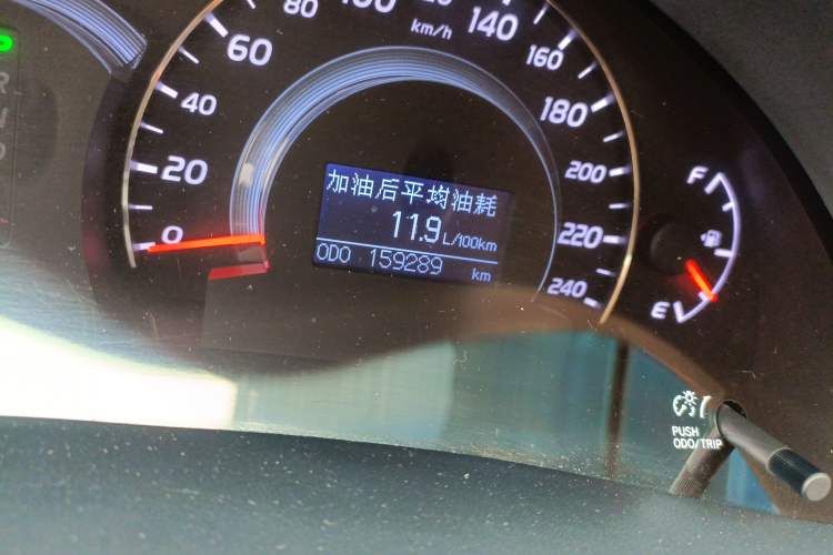 Used Toyota Camry 2010 240G Luxury Edition Odometer Close Up