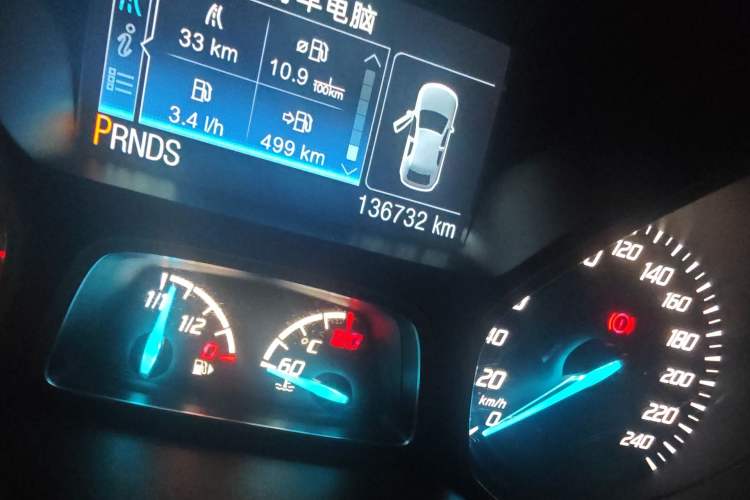 Used Ford Kuga 2013 1.6L GTDi Two-Wheel-Drive Trend Model Odometer Close Up