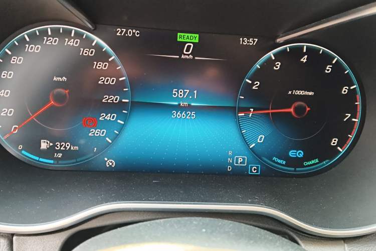 Used Mercedes-Benz C-Class 2021 C 260 L Sport Edition Odometer Close Up