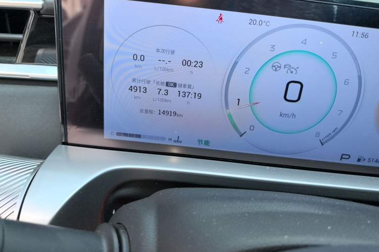 Used GAC Trumpchi EMKOO 2022 1.5T Supernova Max Edition Odometer Close Up