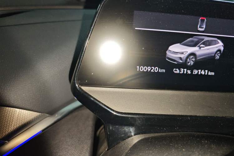 Used Volkswagen ID.4 CROZZ 2021 Long-Range Lite PRO Two-Wheel Drive Version Odometer Close Up