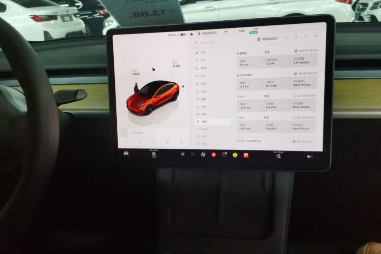 Used Tesla Model 3 2022 Rear-Wheel-Drive Version Audio And AC Panel