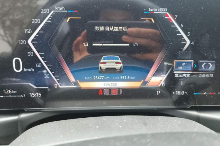 Used BMW 3 Series 2024 320Li M Sport Package Odometer Close Up