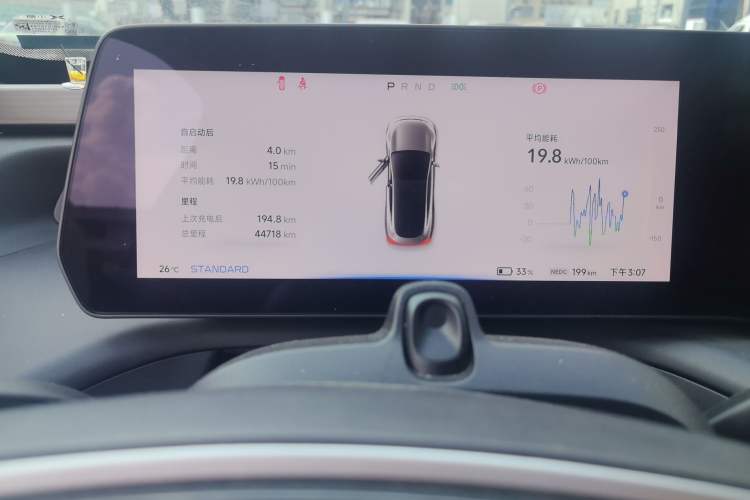 Used XPeng P7 2022 586G Odometer Close Up