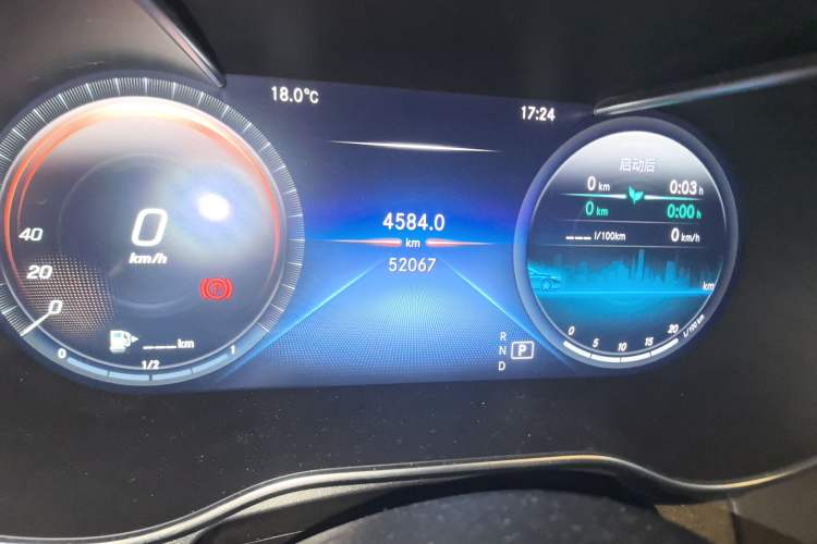 Used Mercedes-Benz C-Class 2021 C 260 Star Edition Odometer Close Up