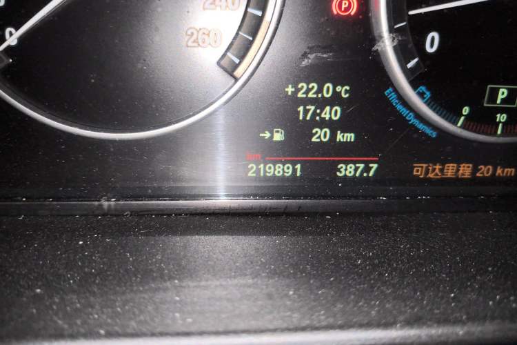 Used BMW 5 Series 2012 523Li Luxury Model Odometer Close Up