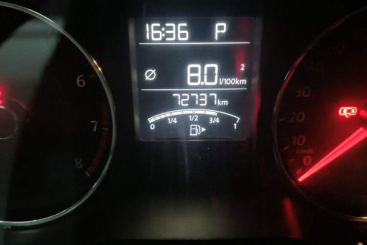 Used Volkswagen Polo 2016 1.6L Automatic Comfort Model Odometer Close Up