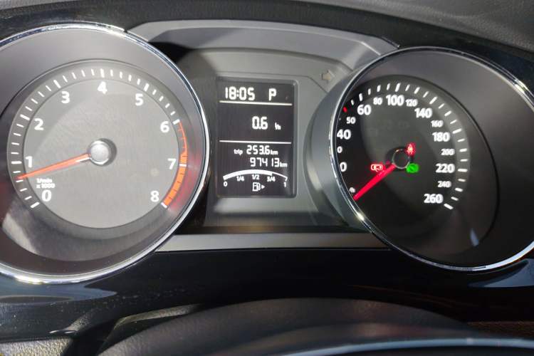 Used Volkswagen Sagitar 2017 1.6L Automatic Comfort Model Odometer Close Up