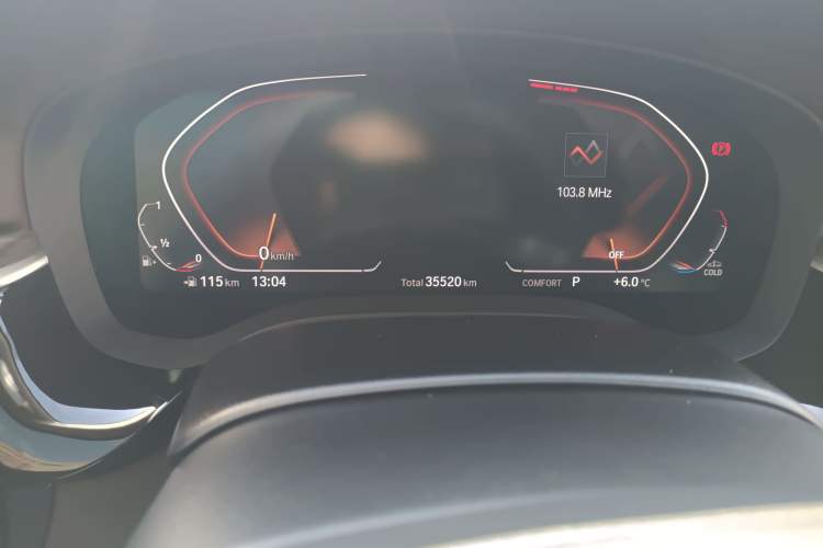 Used BMW 5 Series 2022 Updated 530Li Leading Edition Luxury Package Odometer Close Up