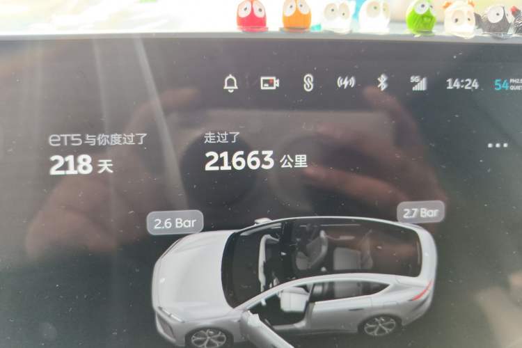 Used Nio ET5 2024 75 kWh Odometer Close Up