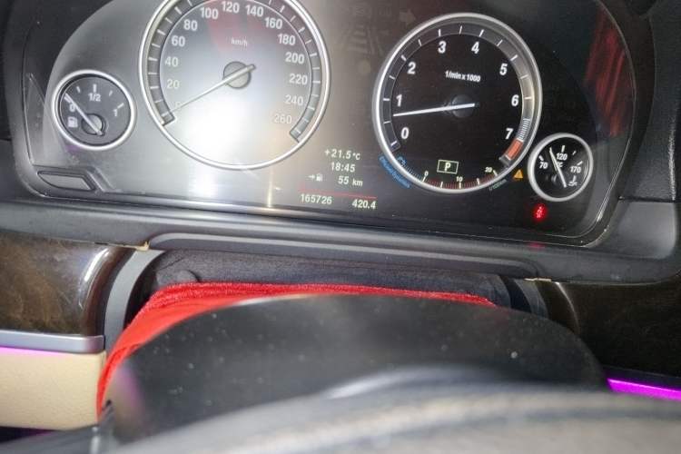 Used BMW 5 Series 2012 523Li Luxury Model Odometer Close Up